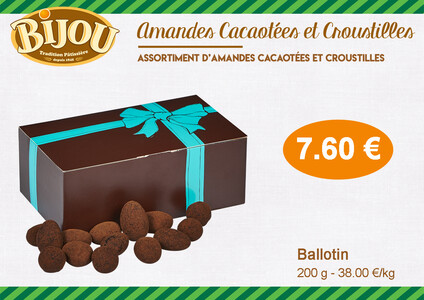 Amandes et Croustilles Cacaotées