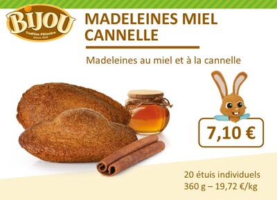 Madeleines Miel Cannelle