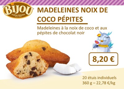 Madeleines Noix de Coco Pépites