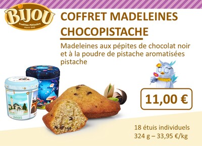 Coffret Madeleines ChocoPistache